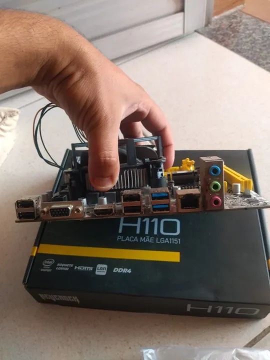 Kit Placa mãe H110 Revender + I3 6100 - Foto 3