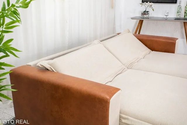 Sofá Retrátil Reclinável e Sofá Cama 2.20m Corinto Linho Até 12x - Frete Grátis  - Foto 6