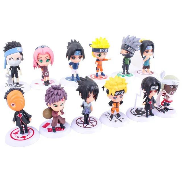 Kit 12 Bonecos Naruto, Sasuke, Sakura, Obito Action Figures Pçs Naruto Shippuden Akatsuki - Foto 4
