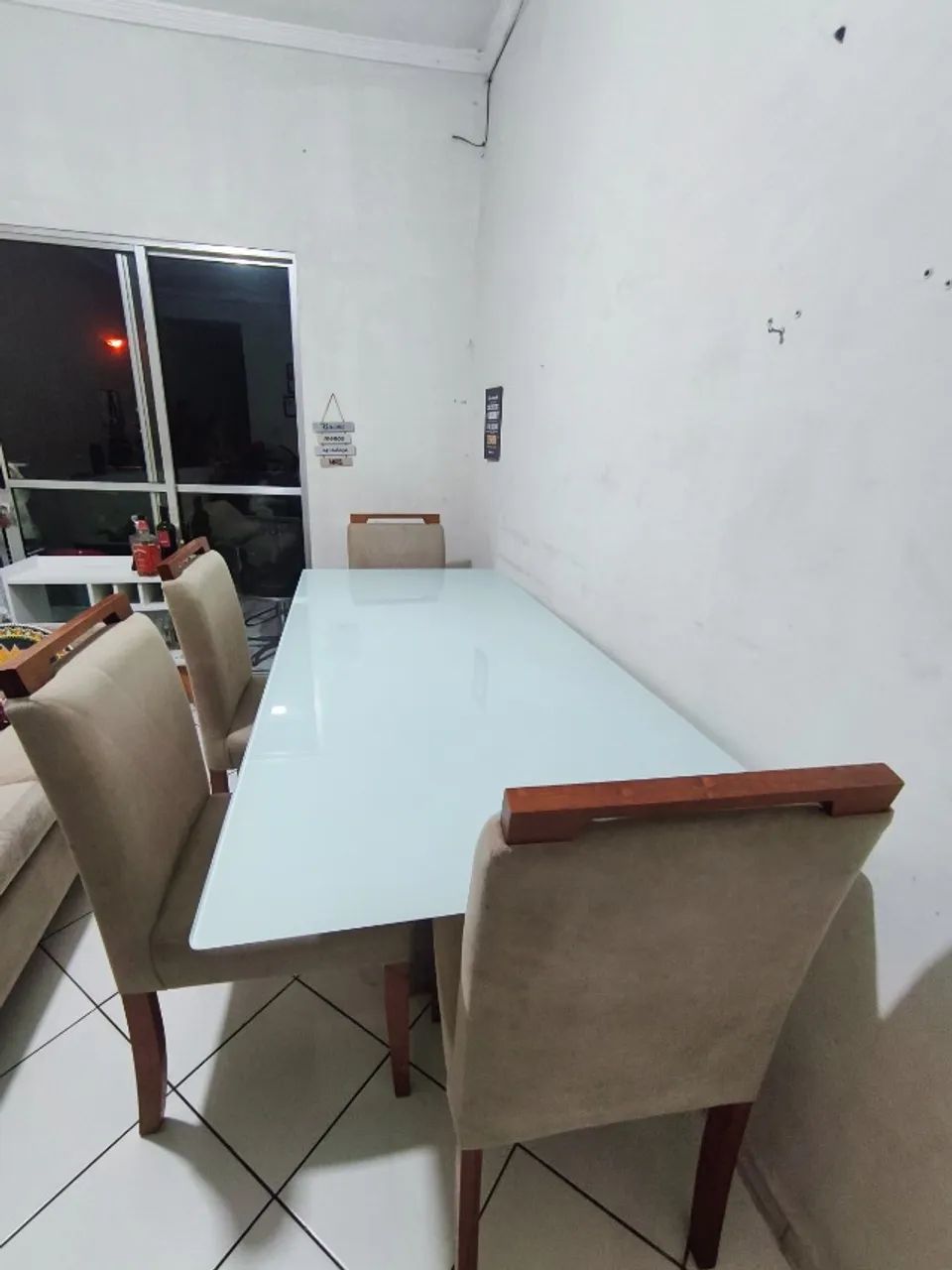 Mesa de jantar de vidro retangular  - Foto 3