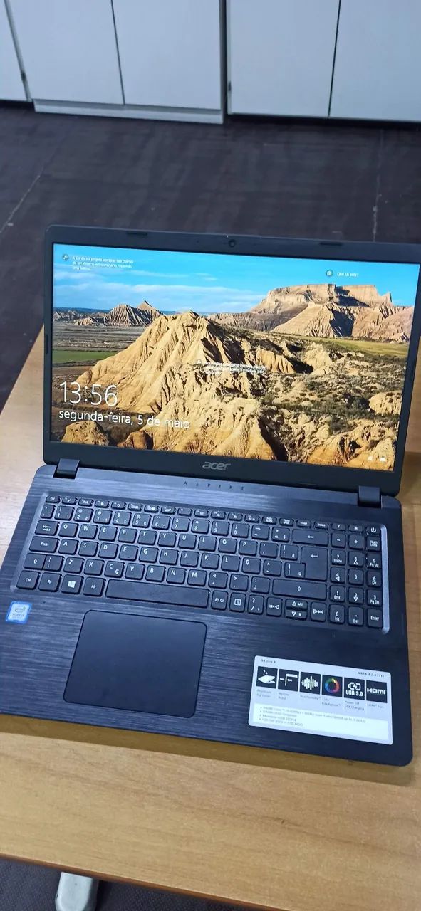 Notebook Acer 15,6"  I5 8° Geração