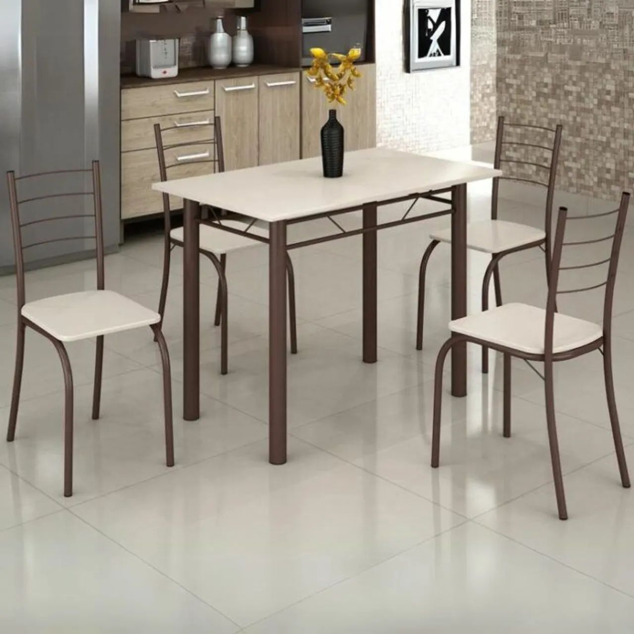 Mesa Rio 1.00x0.60 com 4 cadeiras  - Entrega Rápida 