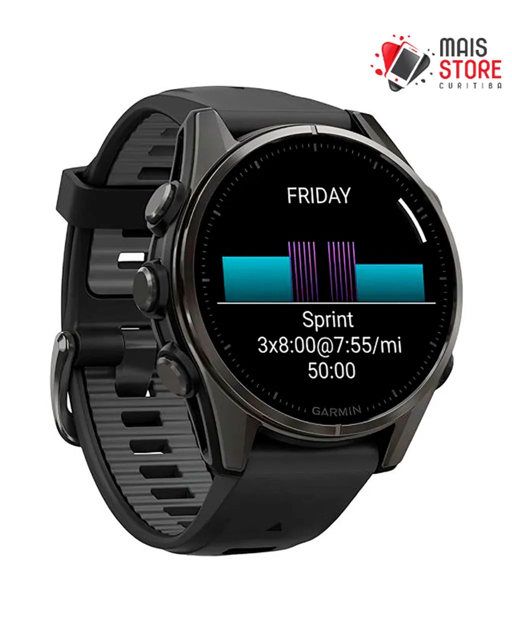 Relógio Garmin Fenix 8 Sapphire Amoled 43mm - Carbon Gray  (Novos/Lacrados) - Foto 2
