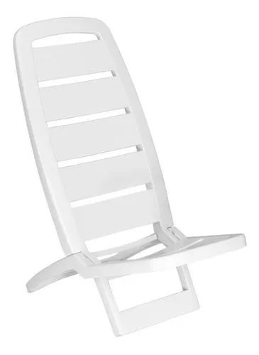 Cadeira de praia dobrável branca