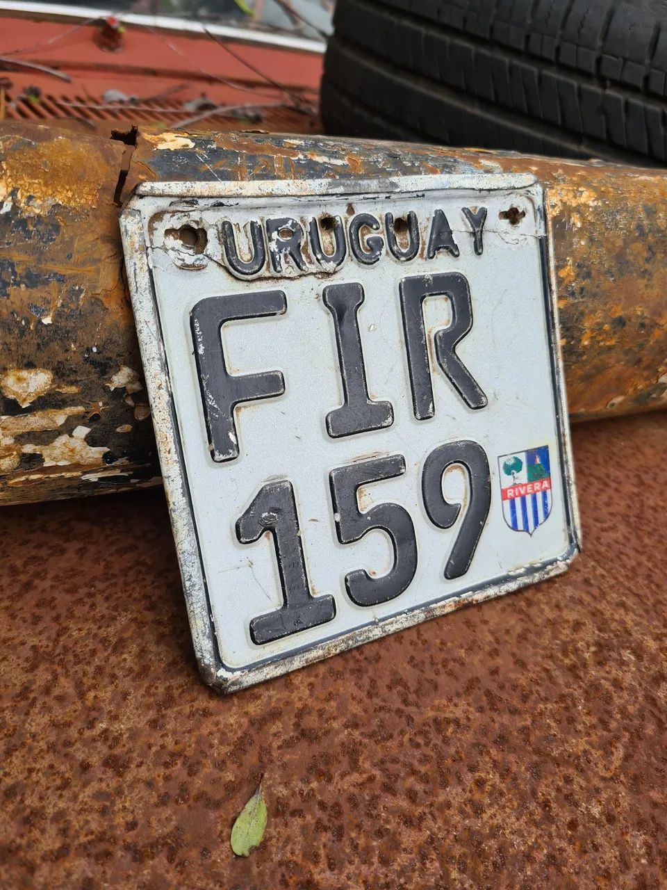 Placa de Veículo Antiga do Uruguai - FIR 159 - Foto 2