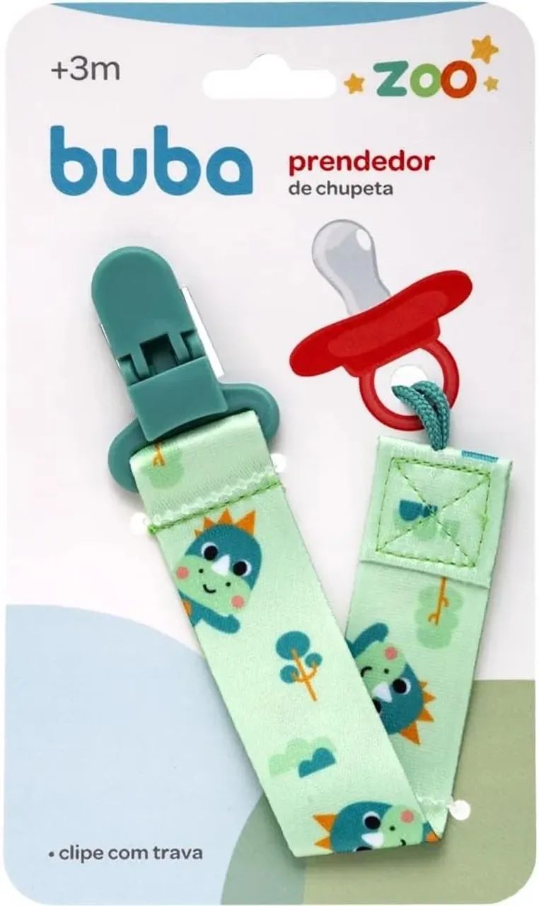 Prendedor de Chupeta Buba Zoo Dino