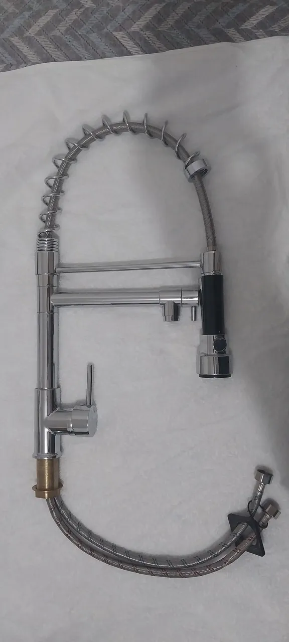 Torneira Gourmet de Cozinha com Bica Móvel Cromada