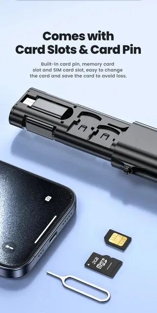Kit Multifuncional 5 em 1 Toocki - Adaptador, Cartão SD e SIM - Foto 5