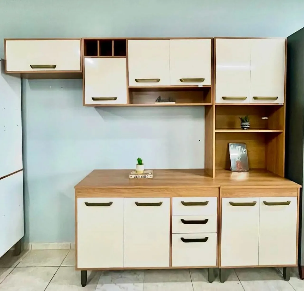 Armário de Cozinha Moderno e Funcional - Carvalho off white