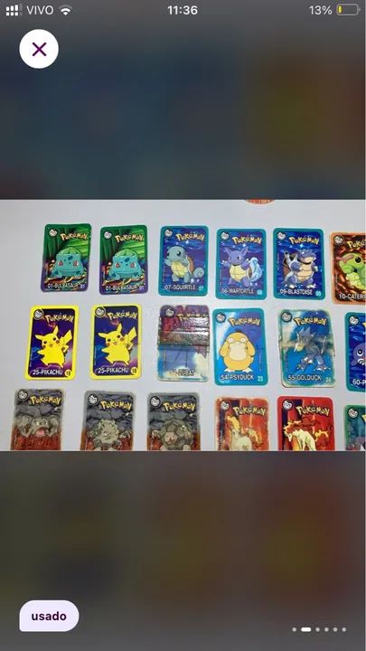 35 cards Pokémon elma chips anos 2000 - Foto 2