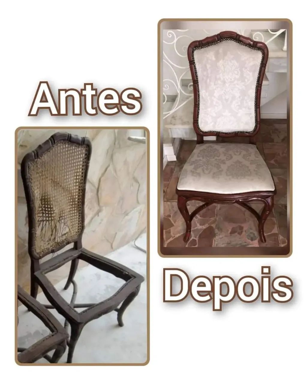 Poltrona Antiga Restaurada apenas troca de tecido 