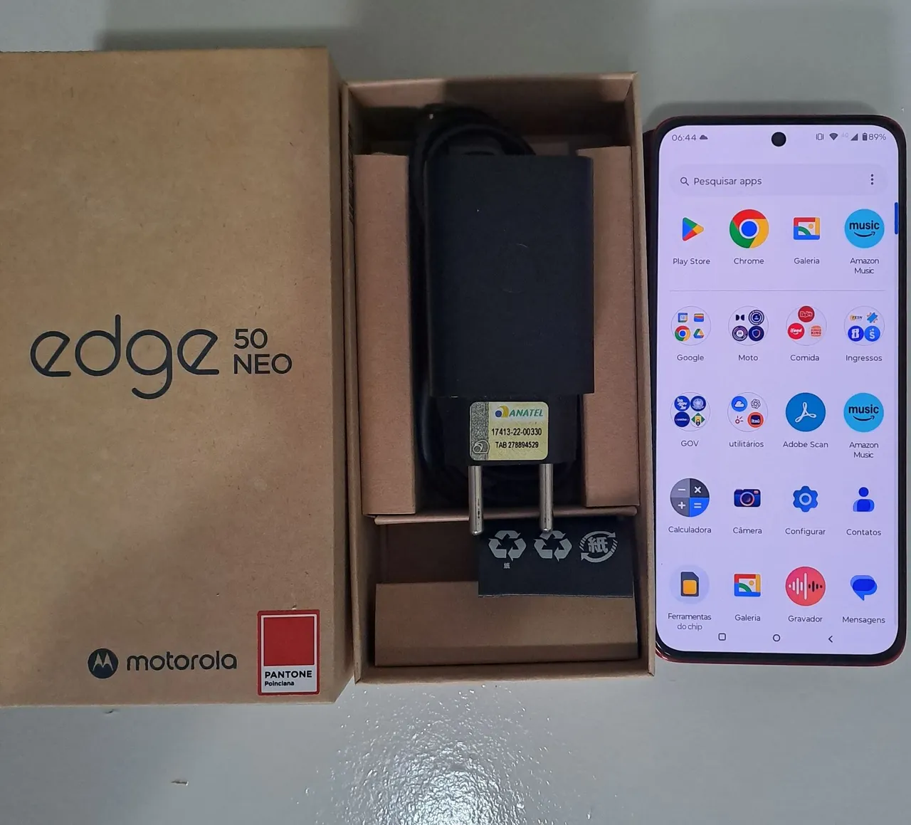 Edge 50 neo 256/8GB vermelho novo