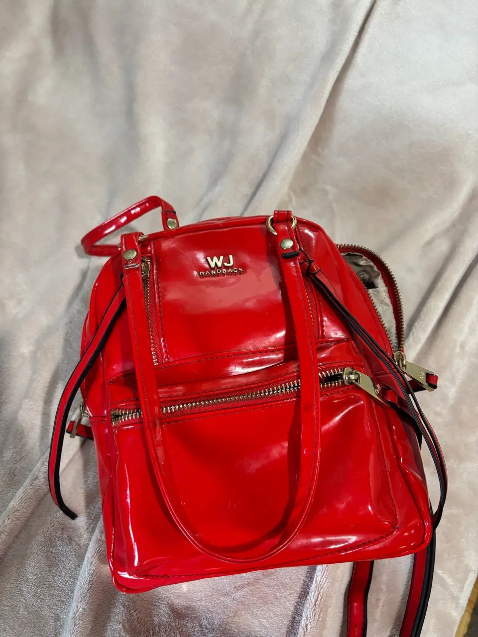 Bolsa/mochilinha vermelha Wj - Foto 4