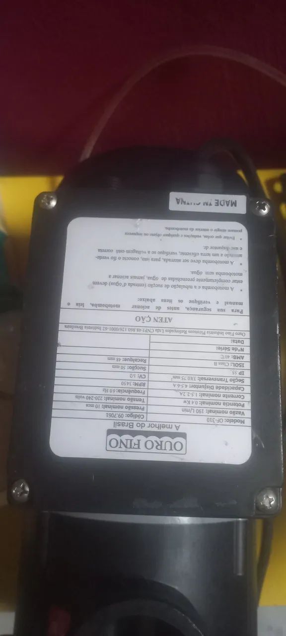 Motobomba para água Ouro Fino OF-310 - 190 L/min