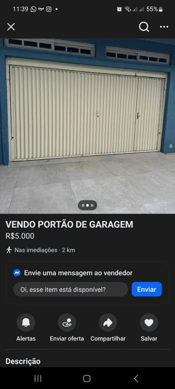 PORTÃO DE ALUMÍNIO 4,00m x 2,20m COM MOTOR E CONTROLE ? DE R$ 5.000 POR R$ 4.500!