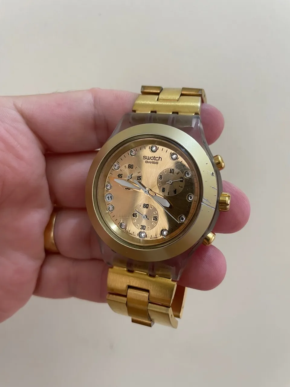Relógio Swatch Dourado