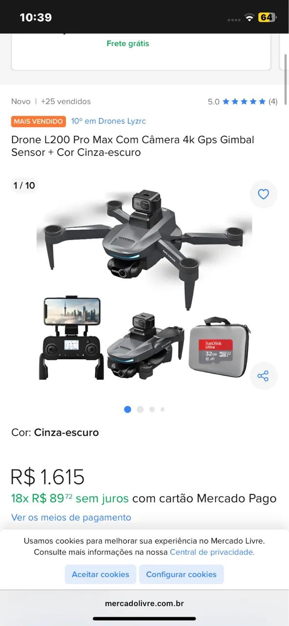  Vendo Drone l200 pro64318619238530123