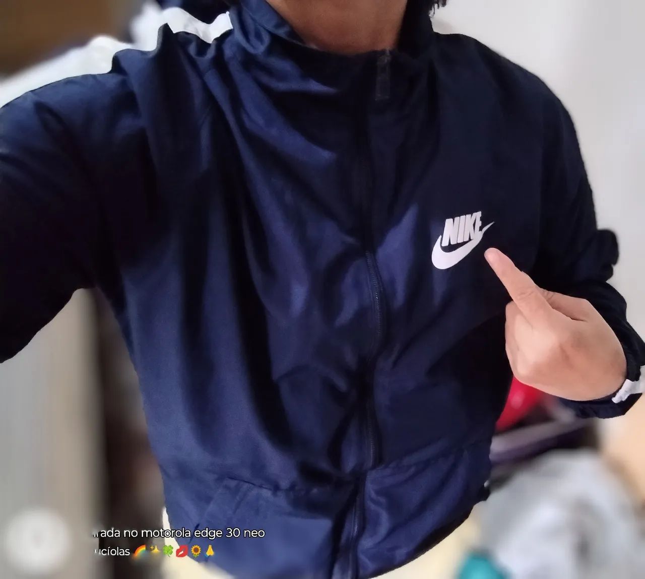 Casaco Nike Original Azul marinho  - Foto 4