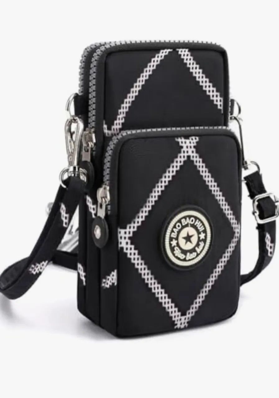 bolsa transversal preta