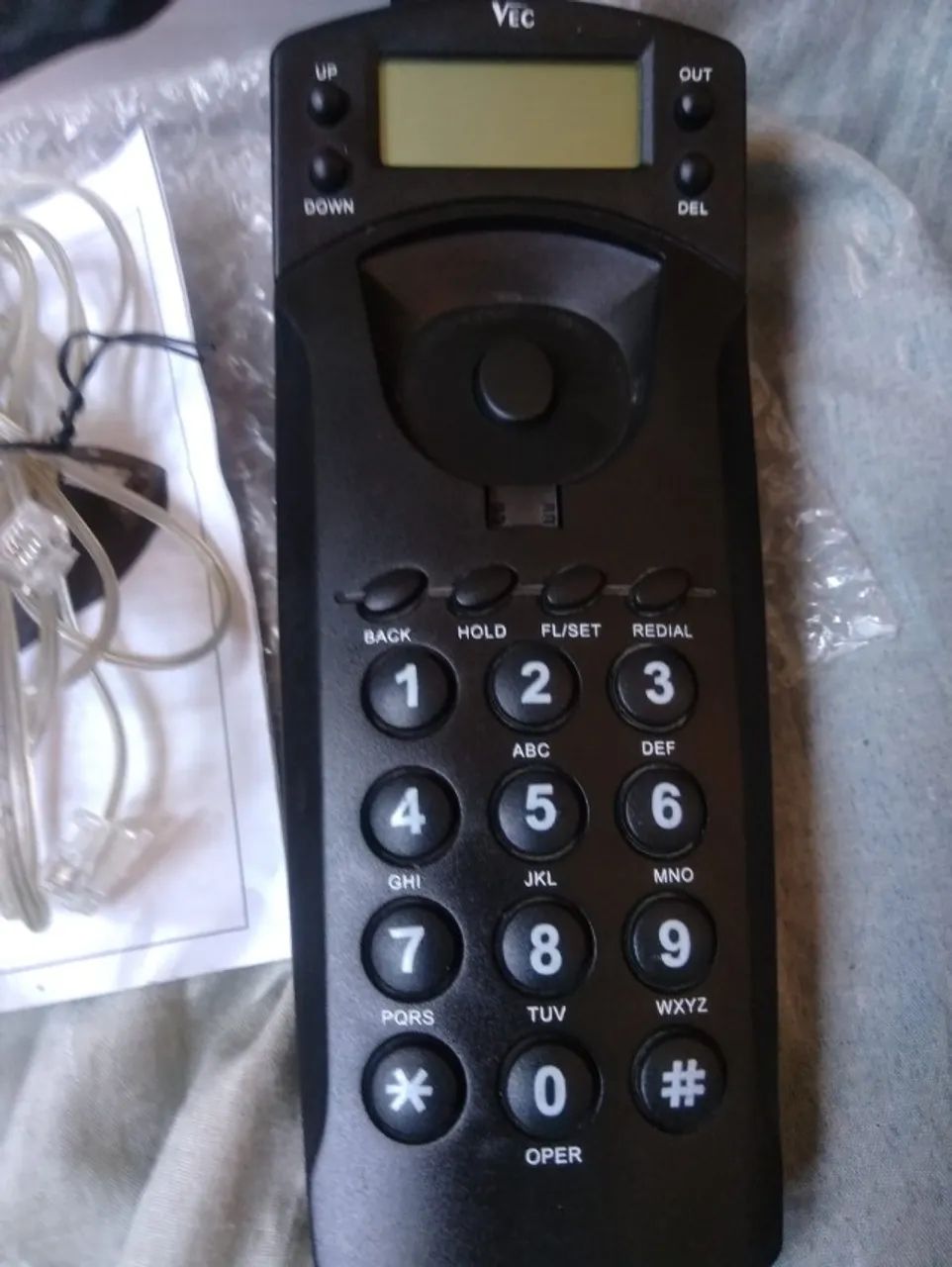 Telefone com fio Preto Vec 46iV9 muito novo