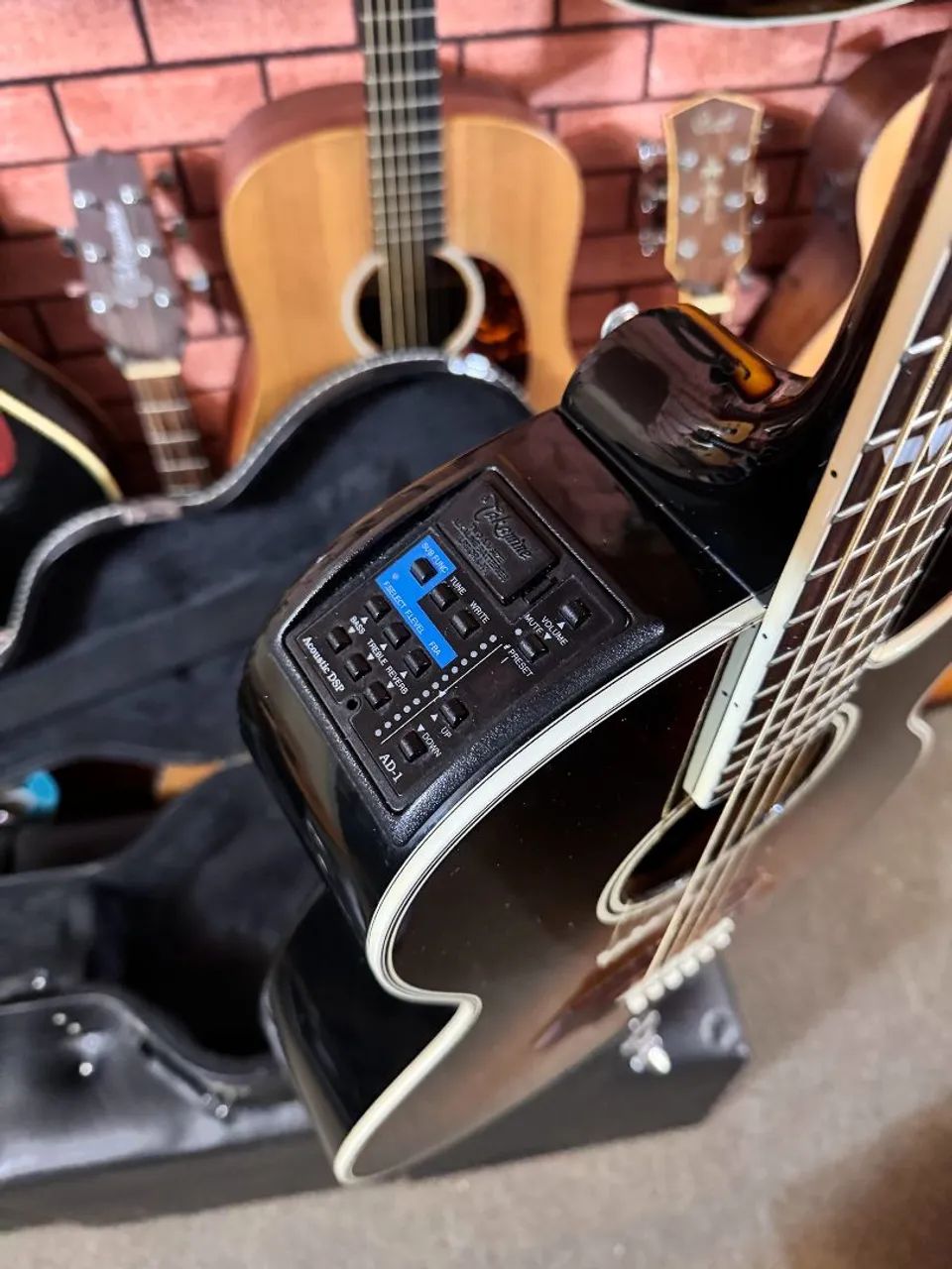 ギター Takamine DSP-110 Violão Takamine japonês DSP110 elétrico regulado com case ANALISO