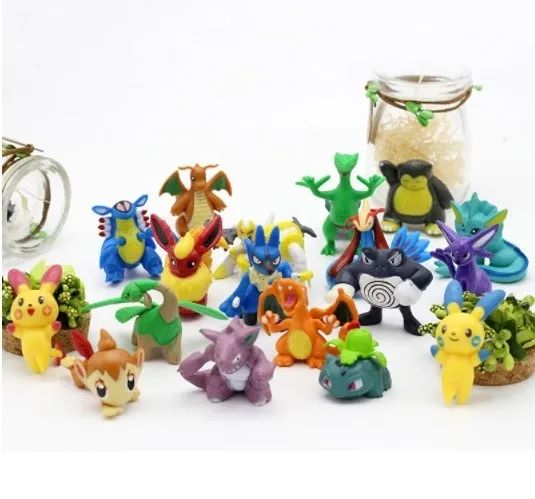 Kit 10 miniaturas Boneco Pokemon Pikachu Squirtle Bulbasaur Charmander Brinquedo - Foto 4