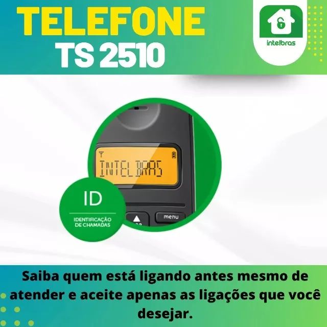 Aparelho Telefone Fixo Sem Fio Intelbras Ts 2510 - Novo - Lacrado Loja Coimbra  - Foto 6