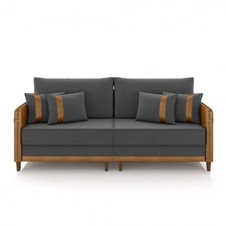 Sofá elegante com design contemporâneo. Conforto e estilo para a sua sala. Assentos espaço