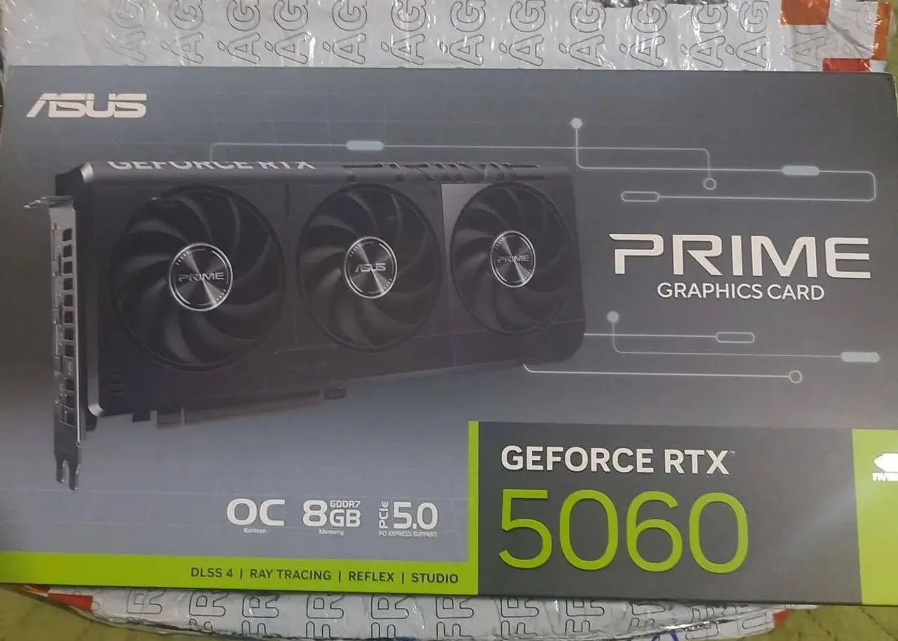 V/T Placa De Vídeo RTX 5060 Asus Prime 8GB