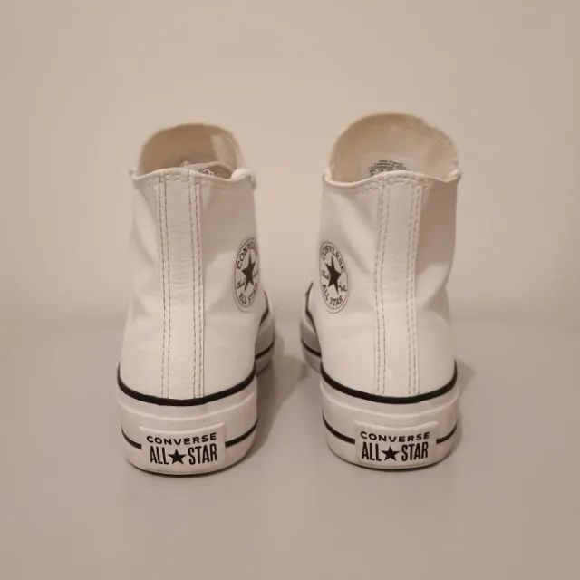 Tenis Converse All Star Chuck Taylor Platforma Lift Couro Cano