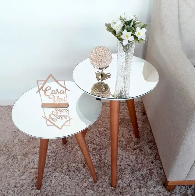 Corner Table with Mirror Top64739707838849120