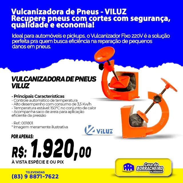 Vulcanizadora de Pneus - VILUZ - Recupere pneus com cortes com segurança e qualidade! - Foto 5