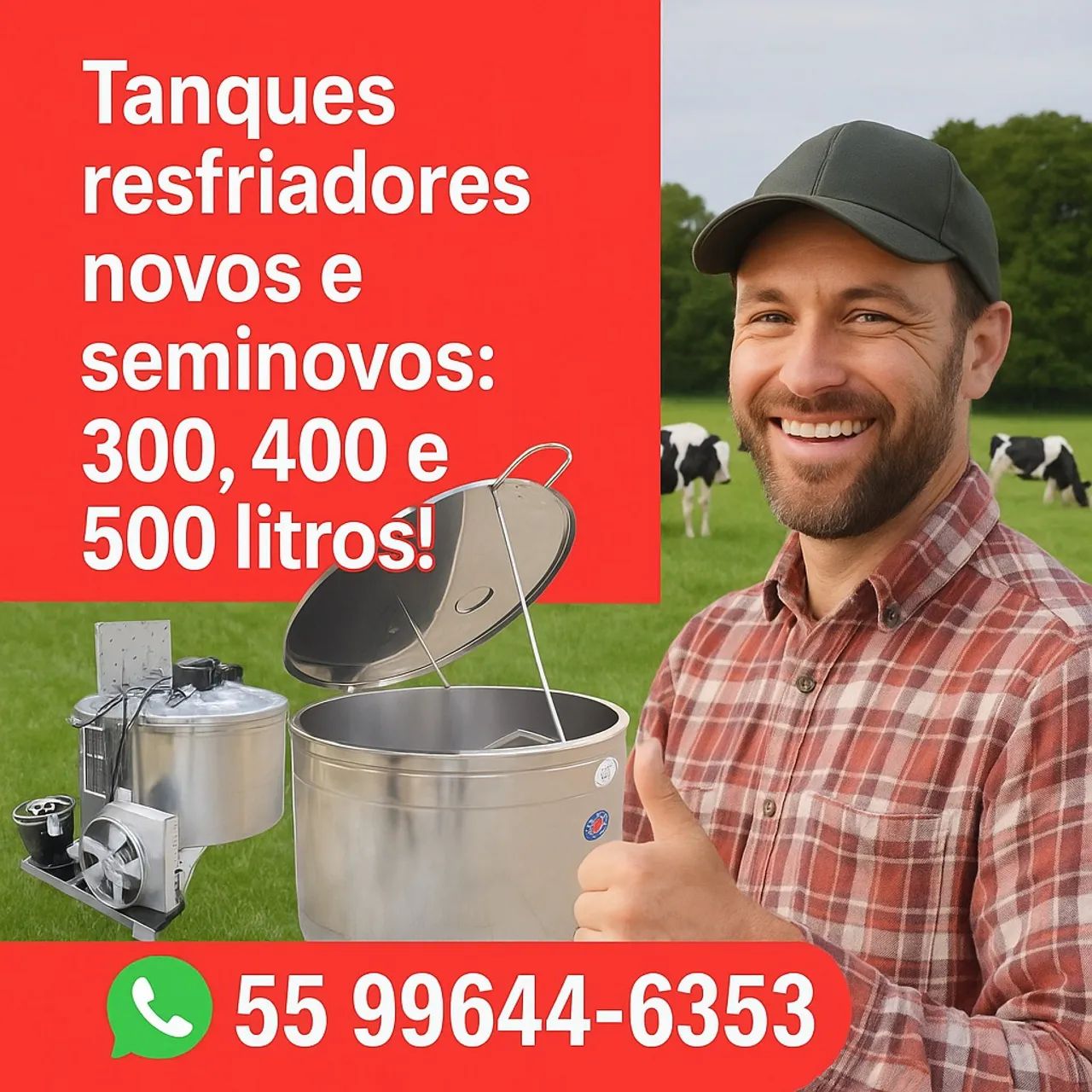 Resfriador Tanque de Leite 400 Litros Industrial - Ótimo Estado - Foto 4