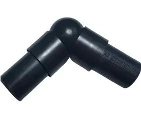 Cotovelo Articulado Para Corrimão Tubo 1 1/2 KIT10 PÇS Na Cor Preta