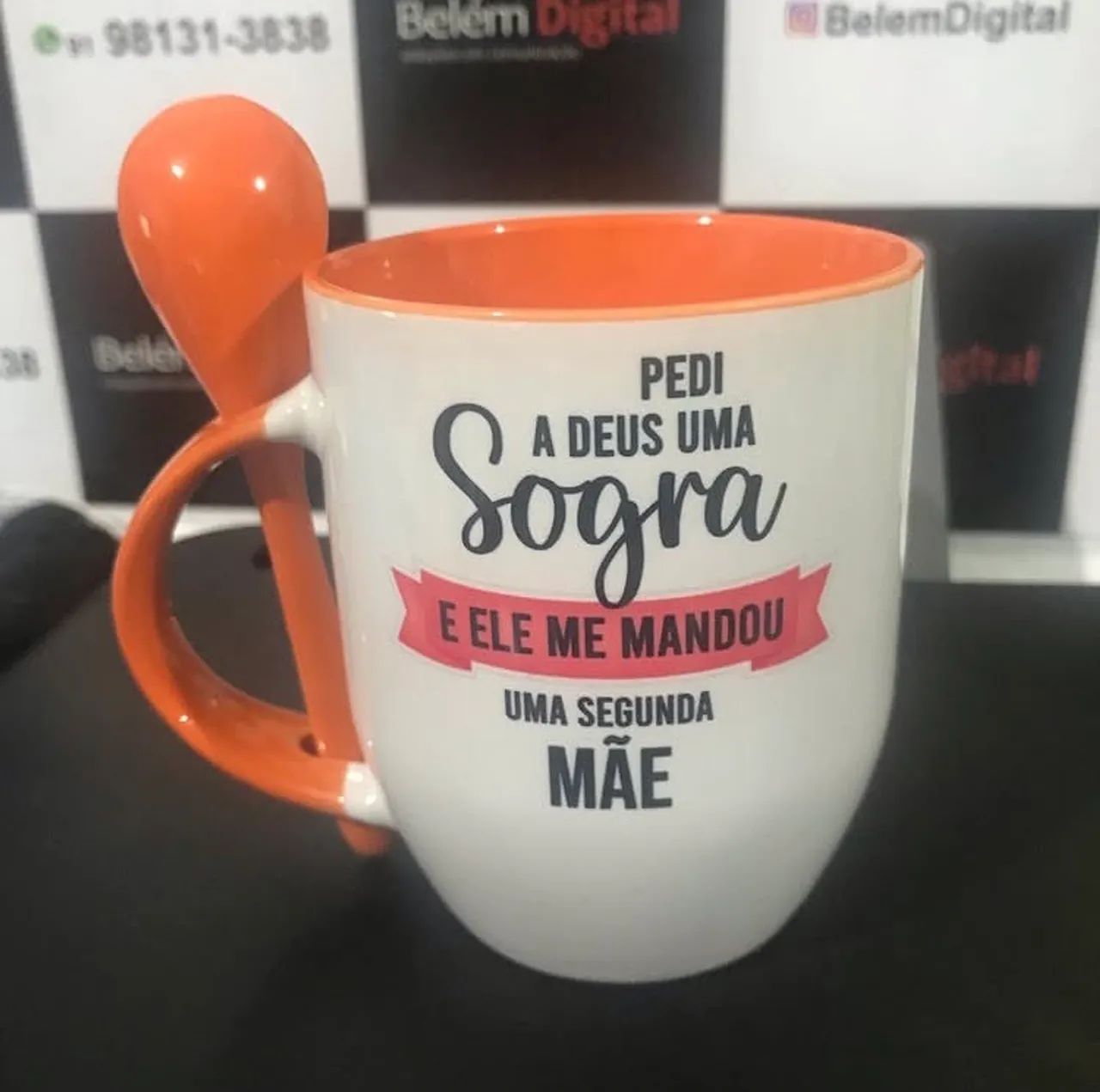 Caneca com colher personalizada  - Foto 5