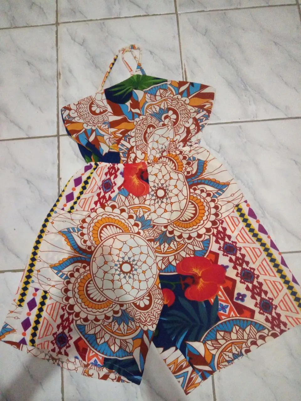 Macacão estampado floral