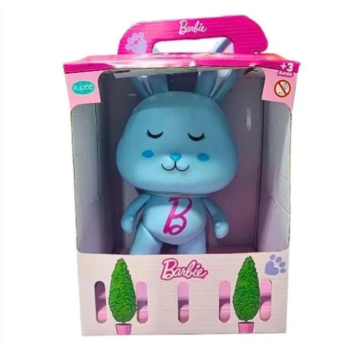 Boneca Pets da Barbie Hora do Passeio Coelho Azul - Pupee