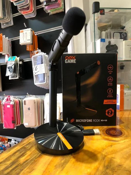 Microfone Gamer OEX Omnidirecional Rook Podcast - MG100 - Foto 5
