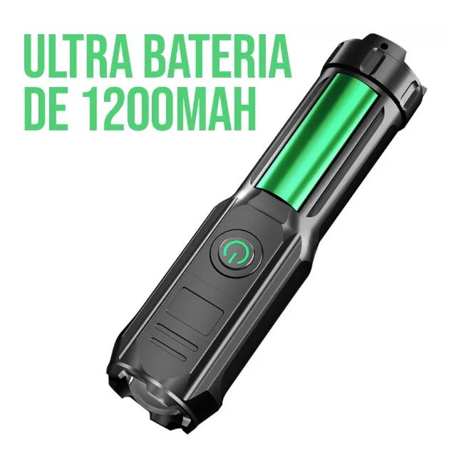 Lanterna Recarregável Super Led Com Ultra Bateria, Resistente à Chuva - 300 Lúmens - Foto 5