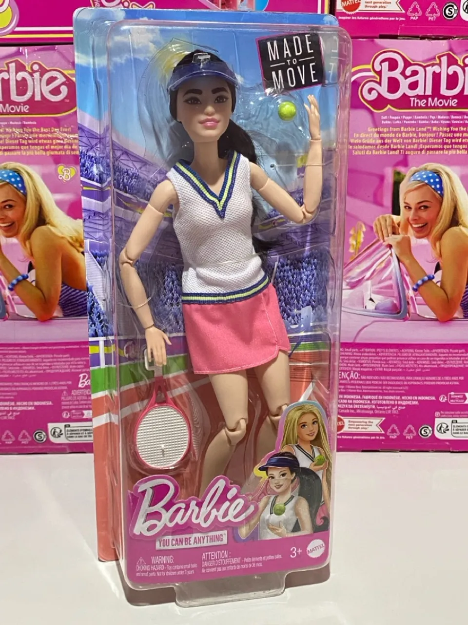 Boneca Barbie Made to Move - Tenista Asiática Mattel