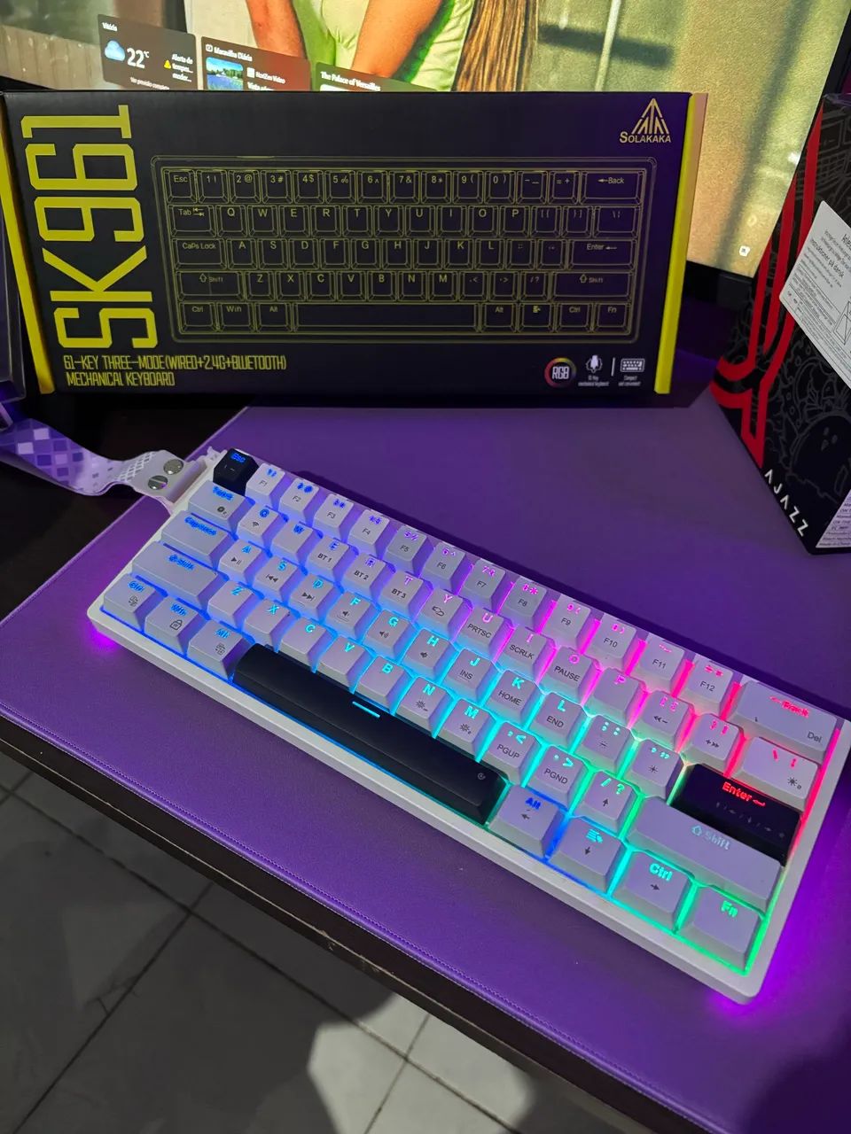 Teclado gamer sem fio SOLAKAKA64341172291713120