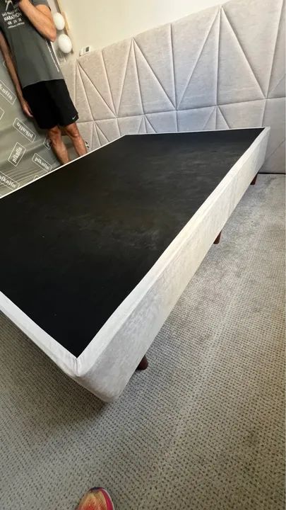 Conjunto Pikolin box + colchão casal novinhos - Foto 3