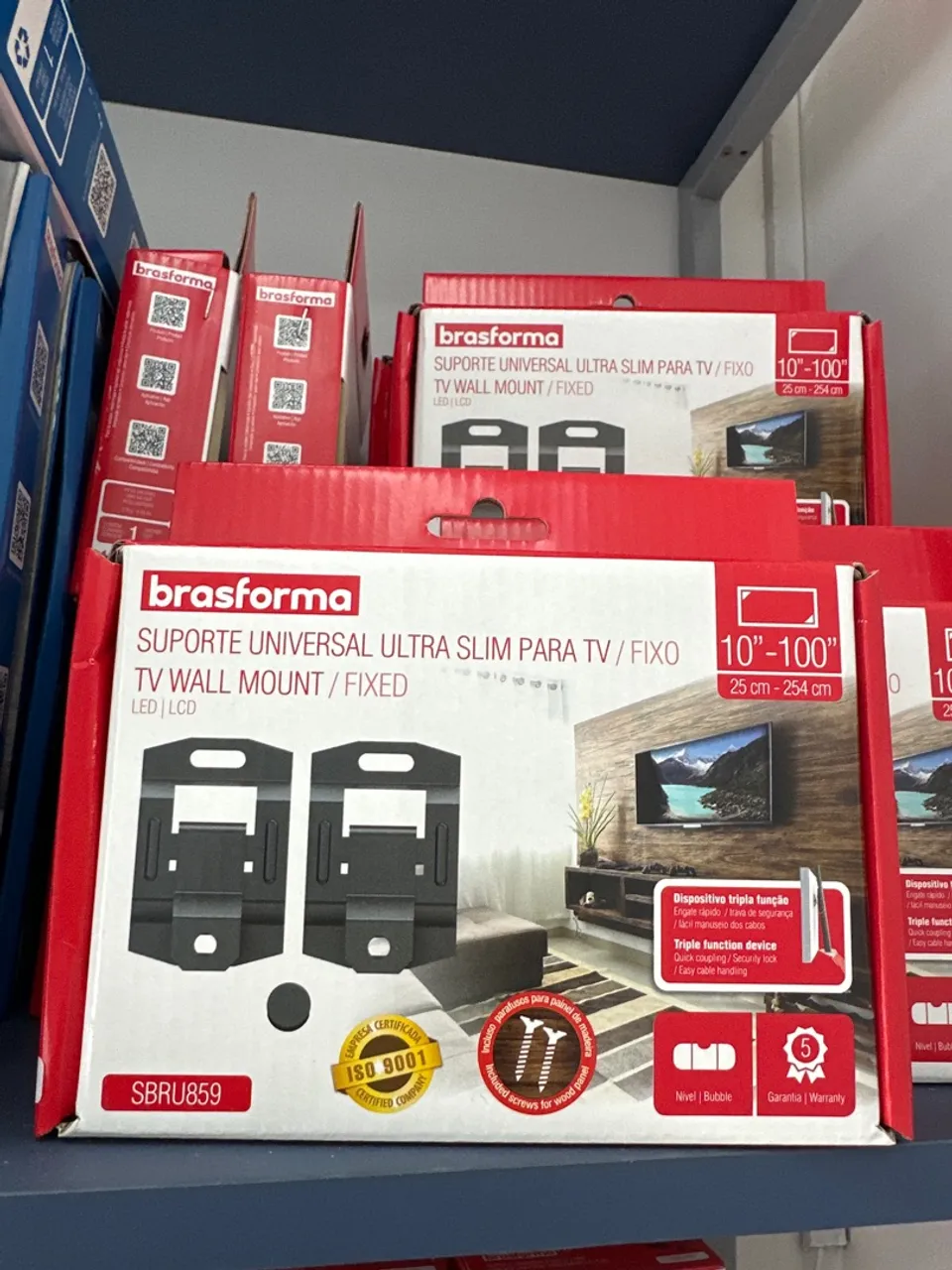 Suporte Universal Ultra Slim para TV Brasforma 10-100"
