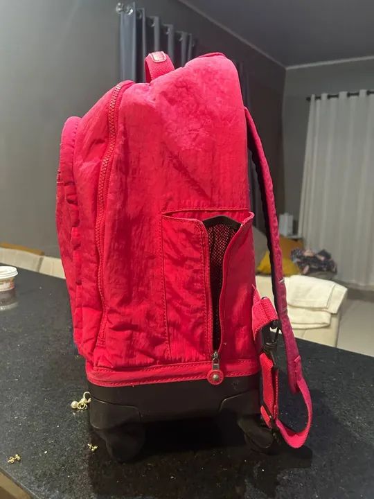 Mochila de rodinhas rosa Kipling * - Foto 4