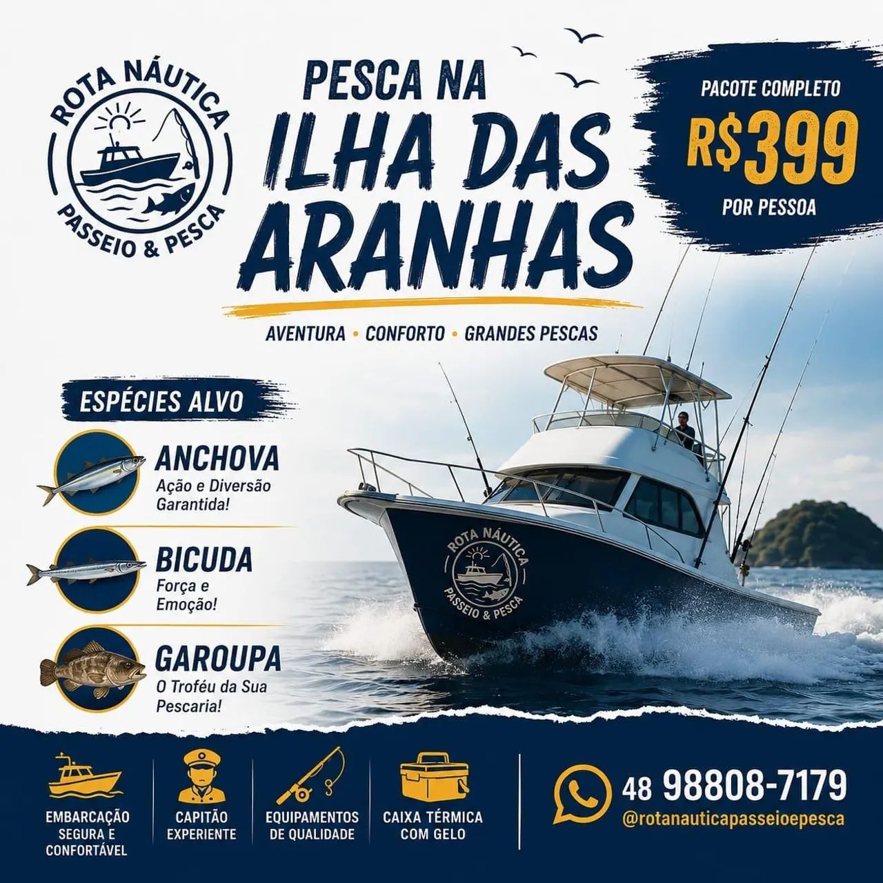Pesca de lancha no mar - Foto 2