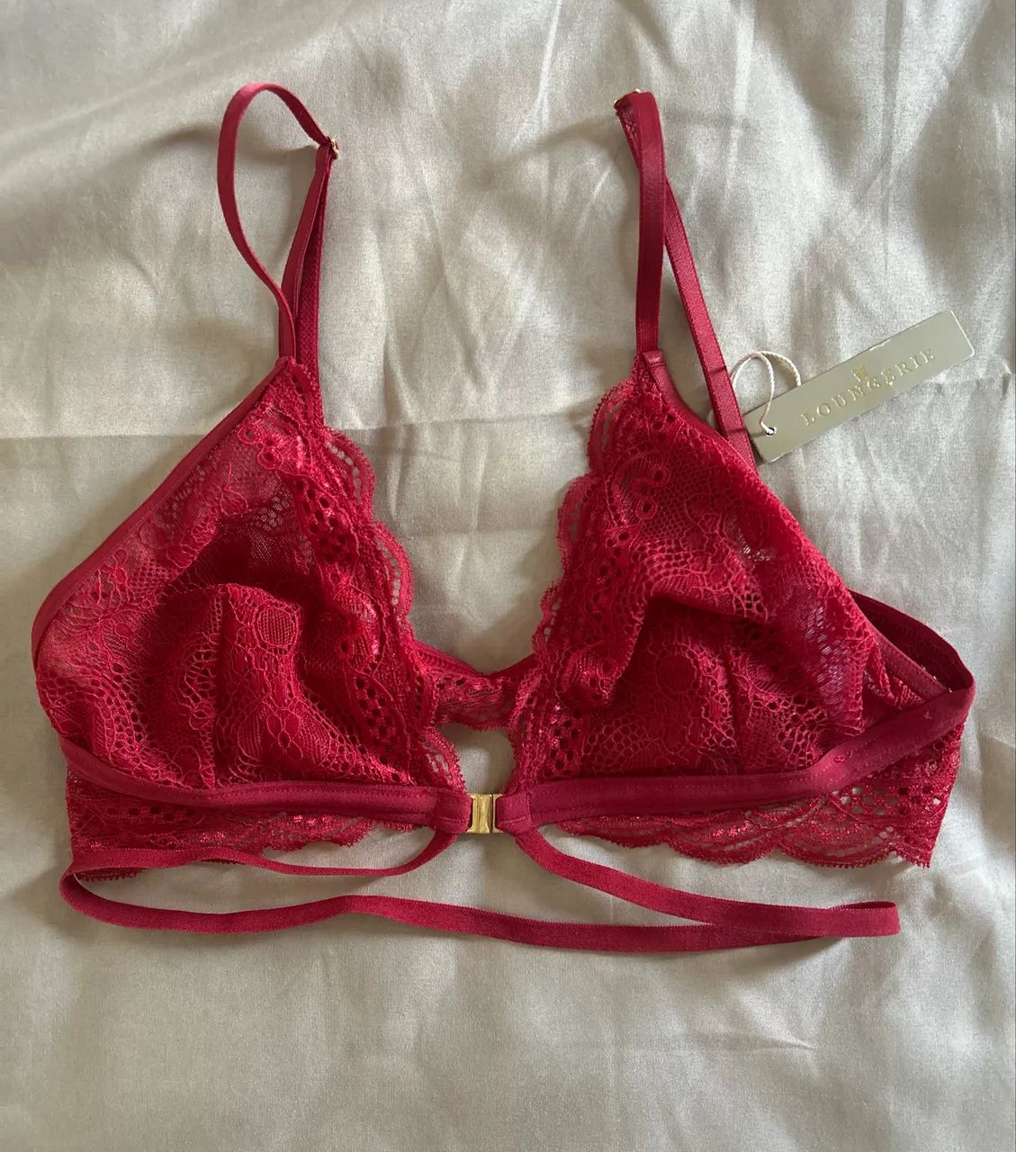Sutiã Triângulo Renda Hot Spot Vermelho - Tamanho M
