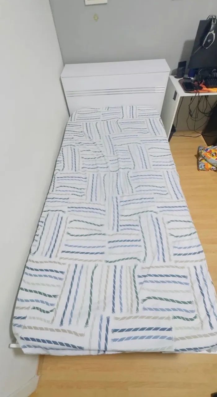 Cama de solteiro com baú e gaveta - Foto 4