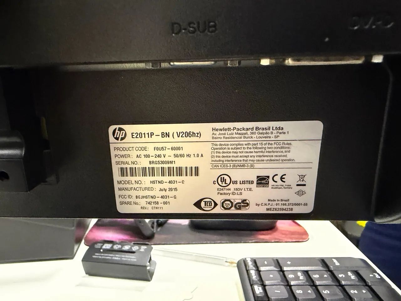 Monitor Hp Led 20 polegadas  - Foto 2
