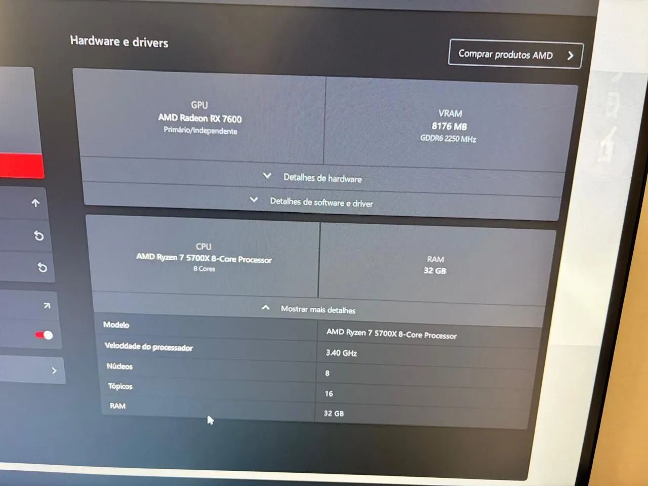 PC GAMER 32 GB RAM - RX 7600 - 1 TB SSD - Foto 3