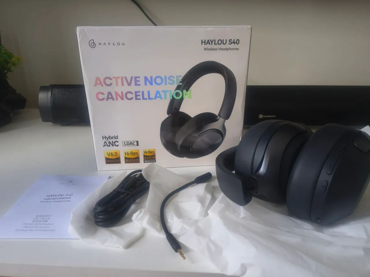 Fone Haylou S40 Wireless com ANC ? Completo